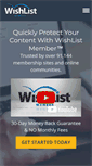Mobile Screenshot of member.wishlistproducts.com
