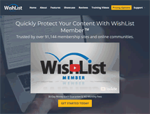 Tablet Screenshot of member.wishlistproducts.com